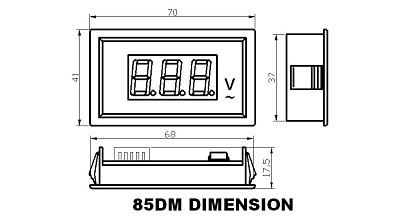 85DM1 Series DC Voltage Digital Panel Meter 